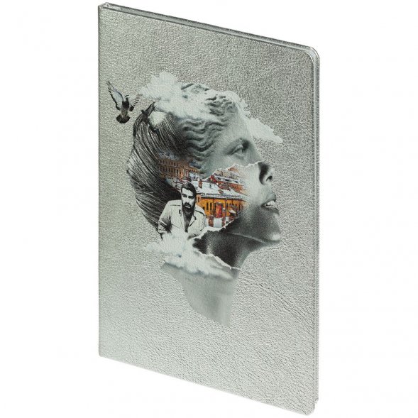 Блокнот «Подруга Питер», серебристый 