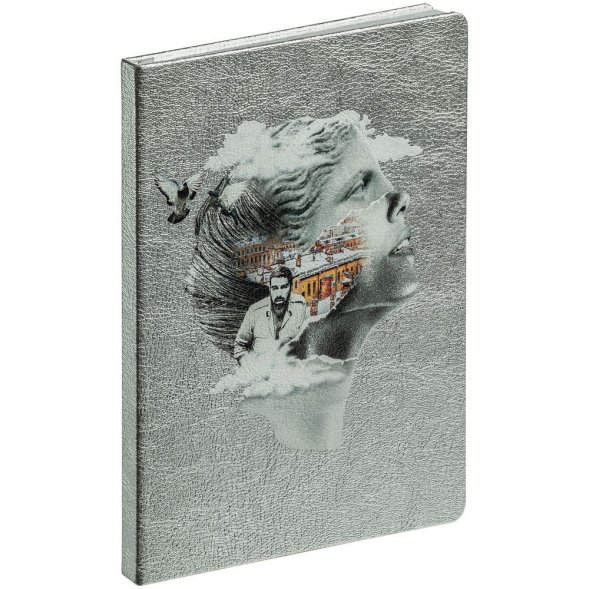 Блокнот «Подруга Питер», серебристый 