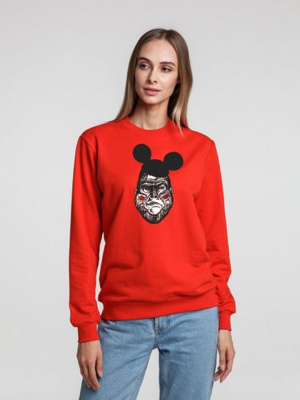 Толстовка Monkey Mouse, красная 