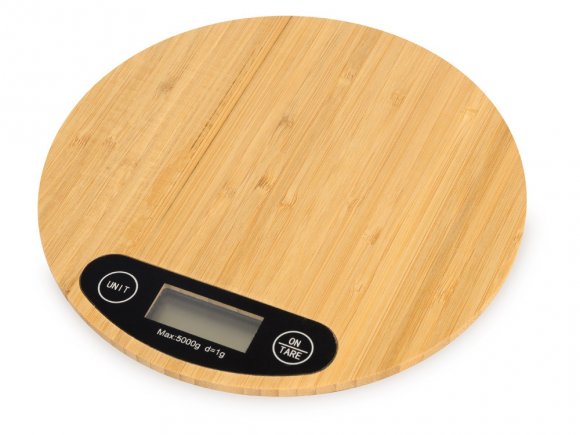 Бамбуковые кухонные весы Scale, натуральный 