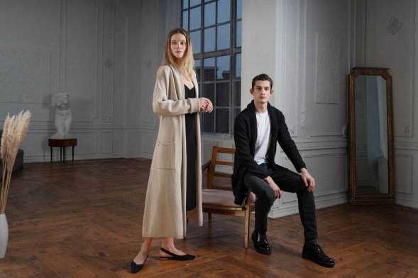 Кардиган мужской с пуговицами Free Flow, черный 