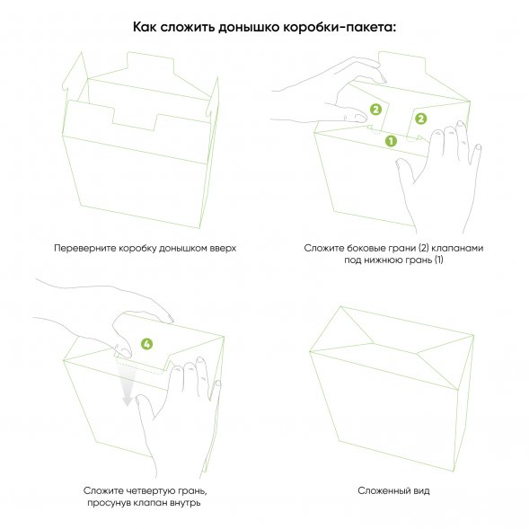 Подарочная коробка-пакет универсальная большая, белая 
