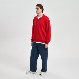 Толстовка на молнии унисекс FLOW, красная, размер XL/2XL