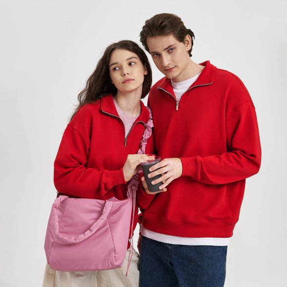 Толстовка на молнии унисекс FLOW, красная, размер XL/2XL 
