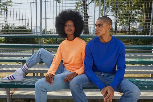 Свитшот унисекс Set In, бирюзовый 