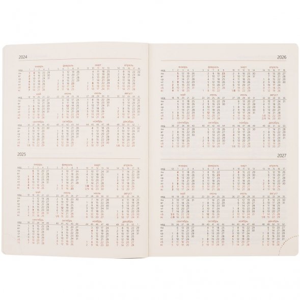 Ежедневник Capital, недатированный, бордовый 