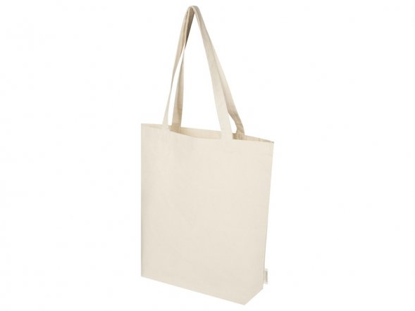 Orissa эко-сумка из органического материала GOTS с широким дном, 180 г/м², 11 л - Натуральный 