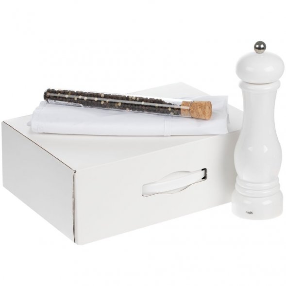 Набор Gambit с мельницей и фартуком, белый 