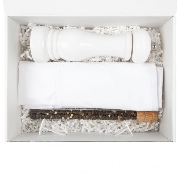 Набор Gambit с мельницей и фартуком, белый 