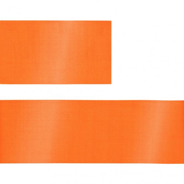 Лента сатиновая Satin 35 L, оранжевая, 140 см 
