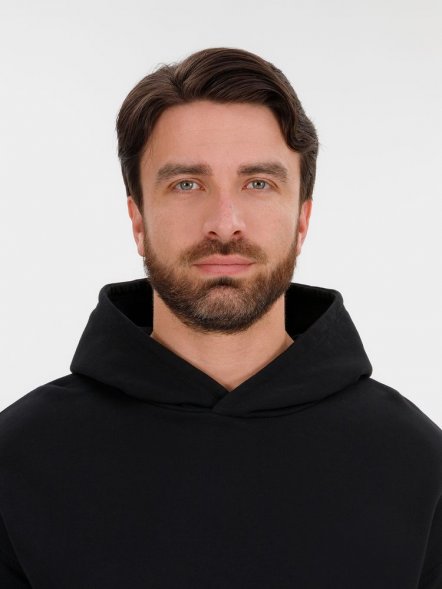 Худи оверсайз унисекс Outshine, черное 