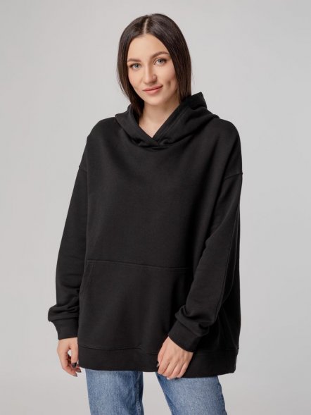 Худи оверсайз унисекс Outshine, черное 