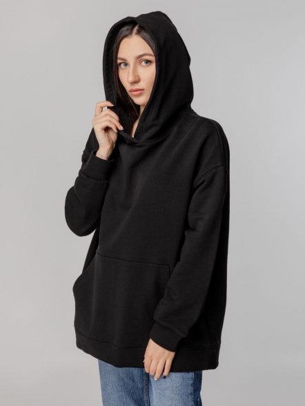 Худи оверсайз унисекс Outshine, черное 