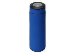 Термос Confident с покрытием soft-touch 420мл, синий