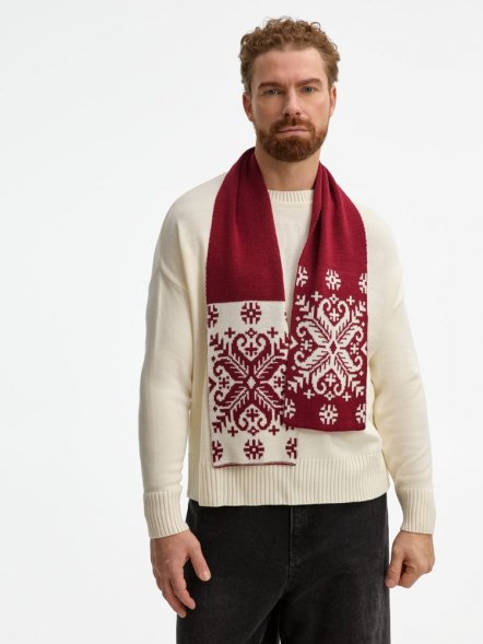 Шарф Wintertude M, красный с белым 