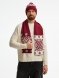 Шарф Wintertude M, красный с белым 
