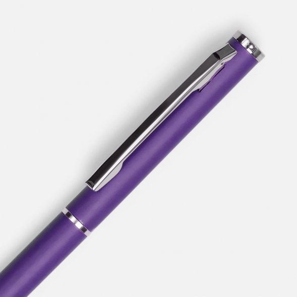 Ручка шариковая Hotel Chrome, ver.2, матовая фиолетовая 