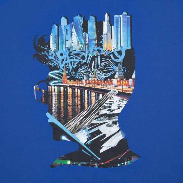 Футболка Moscow Boy, ярко-синяя 