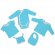 Футболка детская с длинным рукавом Baby Prime, бирюзовая с розовым 