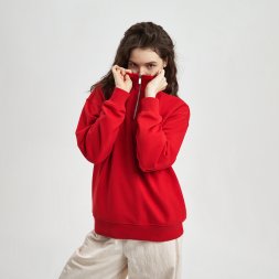 Толстовка на молнии унисекс FLOW, красная, размер 3XL/4XL