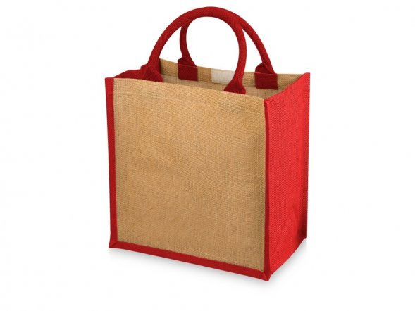 Сумка подарочная Hindy, натуральный/красный 