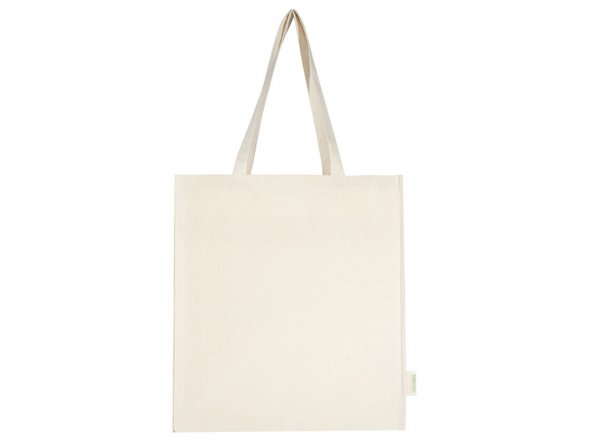 Orissa эко-сумка из органического материала GOTS с полной ластовицей, 180 г/м², 14 л - Натуральный 