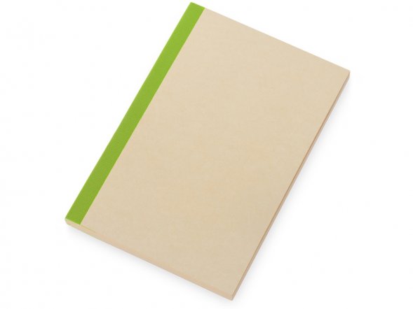 Блокнот А5 из переработанного тростника и RPET Adiantum, 80 листов, гибкая обложка, зеленое яблоко 