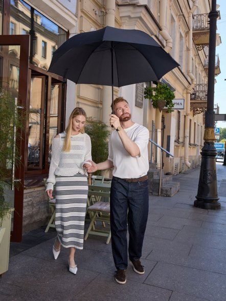 Зонт-трость Zero XXL, черный 