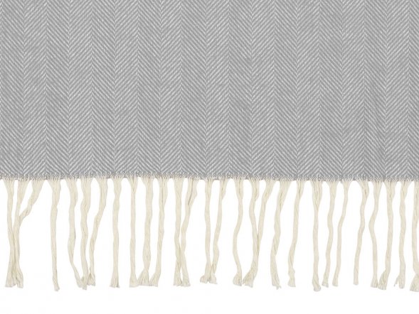 Плед Ёлочка 150х180 см. ПРЕМИУМ (серый однотонное) 