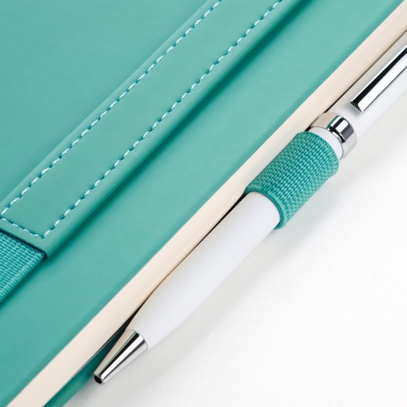 Ежедневник Alpha недатированный, бирюзовый/серый 