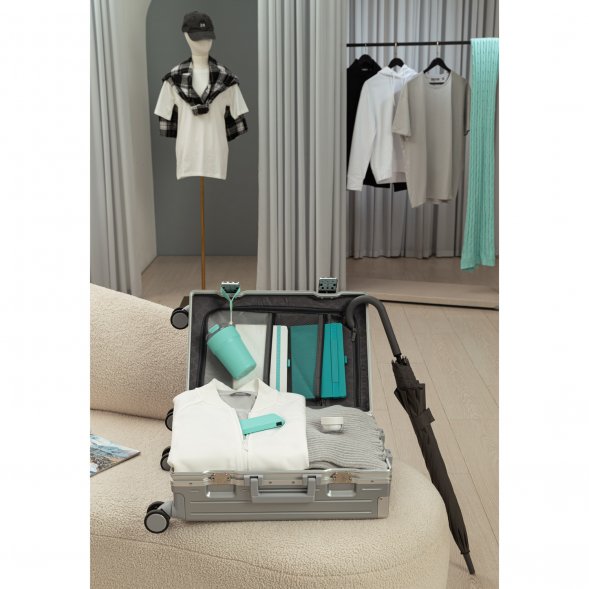 Ежедневник Alpha недатированный, бирюзовый/серый 