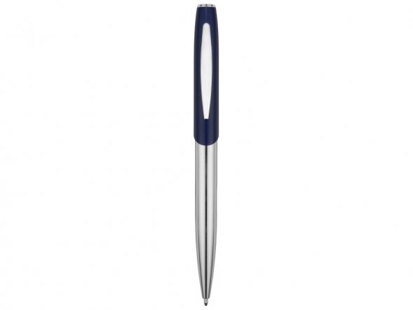 Ручка шариковая Geneva, серебристый/темно-синий 