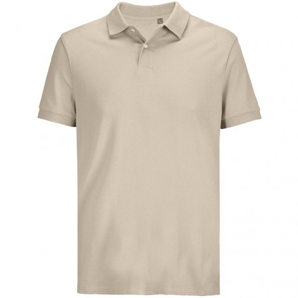 Рубашка поло унисекс Pacific, бежевая (льняная) 