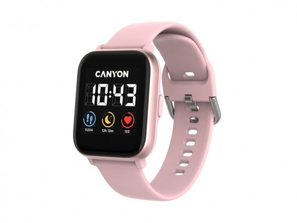 Смарт-часы со встроенным плеером Canyon SaltSW-78, розовый 
