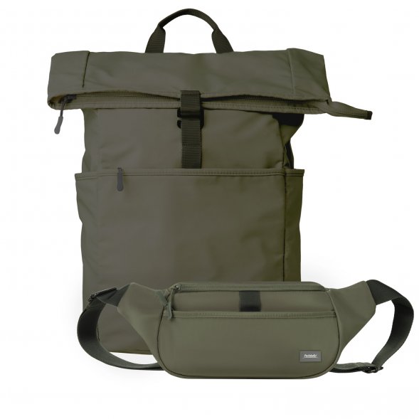 Подарочный набор Boston рюкзак + поясная сумка, зеленый 