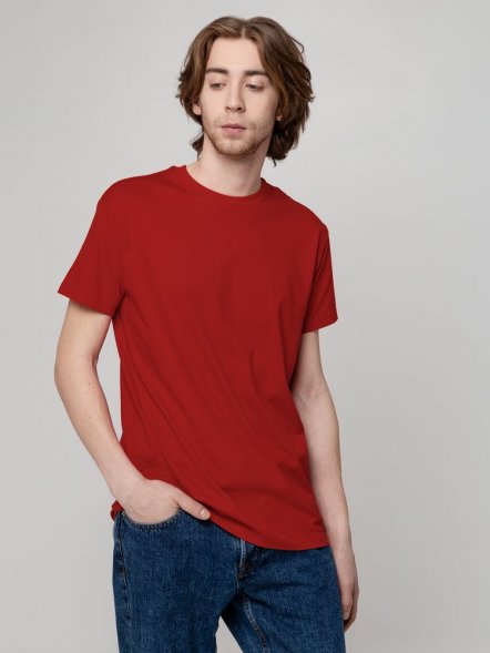 Футболка унисекс T-Bolka 160, темно-красная 