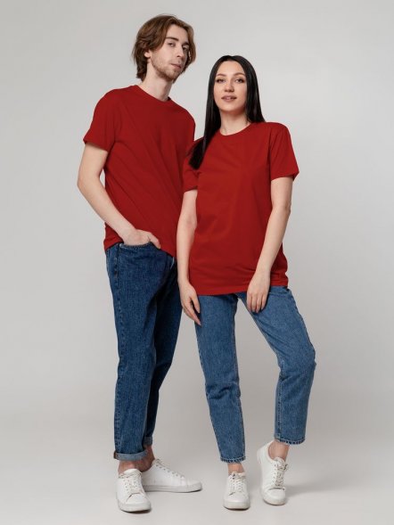 Футболка унисекс T-Bolka 160, темно-красная 