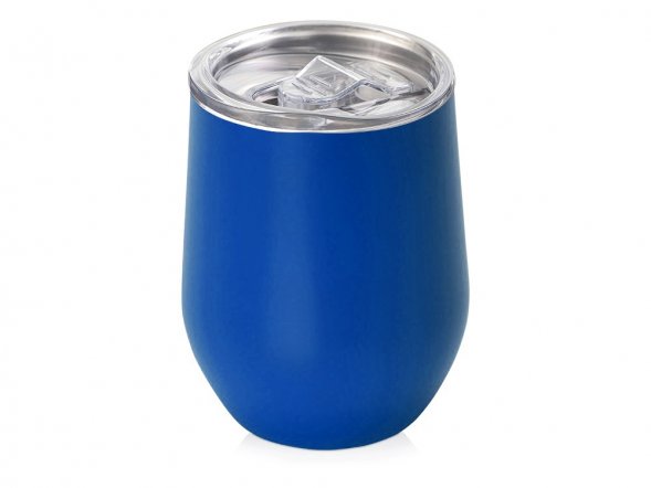 Вакуумная термокружка Sense, непротекаемая крышка, крафтовая упаковка, синий 