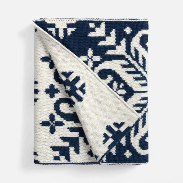 Шарф Wintertude L, синий с белым 