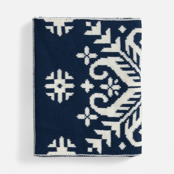 Шарф Wintertude L, синий с белым 