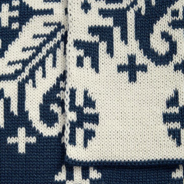 Шарф Wintertude L, синий с белым 