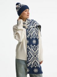Шарф Wintertude L, синий с белым