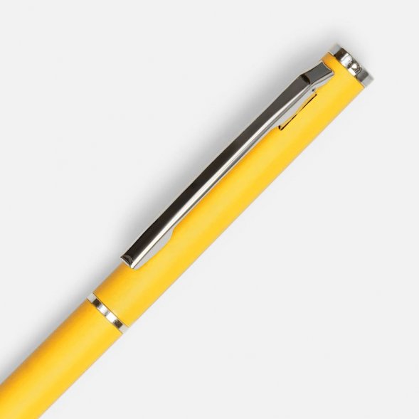 Ручка шариковая Hotel Chrome, ver.2, матовая желтая 