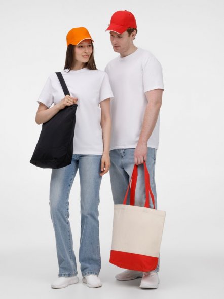 Холщовая сумка Shopaholic, красная 