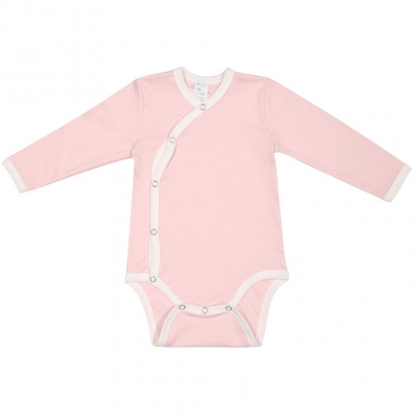 Боди детское Baby Prime, розовое с молочно-белым 
