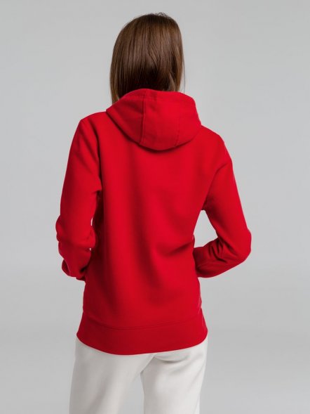 Толстовка на молнии с капюшоном унисекс King, красная 