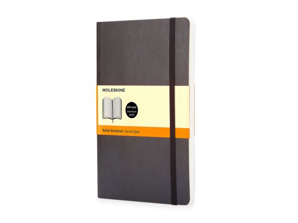 Записная книжка Moleskine Classic Soft (в линейку), Large (13х21см), черный 
