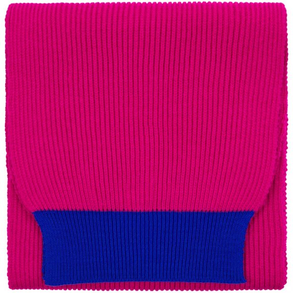 Шарф Snappy, фуксия с синим 