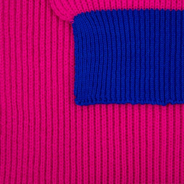 Шарф Snappy, фуксия с синим 