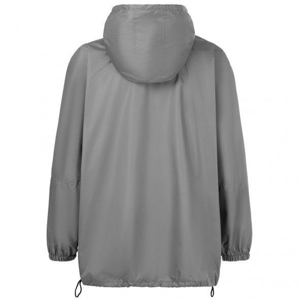 Дождевик-анорак Hard Work, укороченный, серый, единый размер 